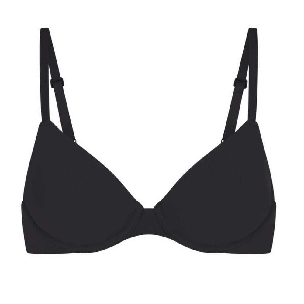 Skims Fits Everybody Scoop Plunge Bra Color Onyx